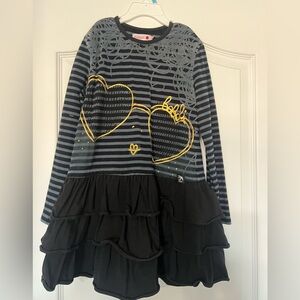 Boboli Black and Gray Patterned Top